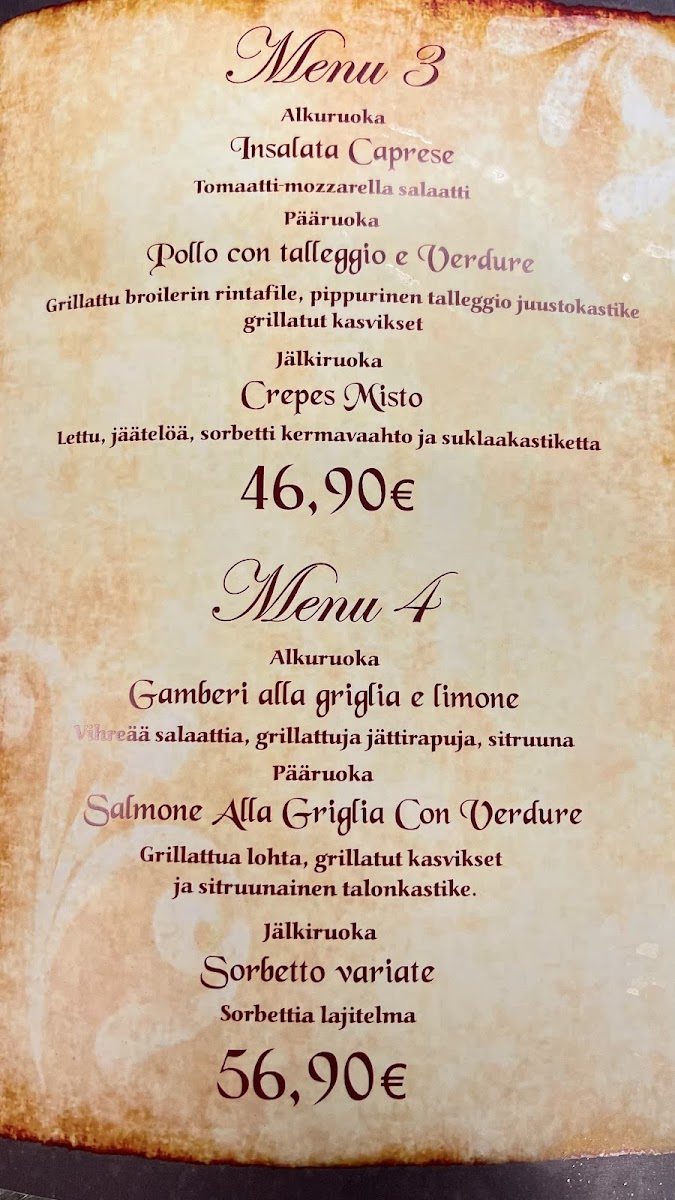 Menu Ravintola-Ristorante Toscana-2