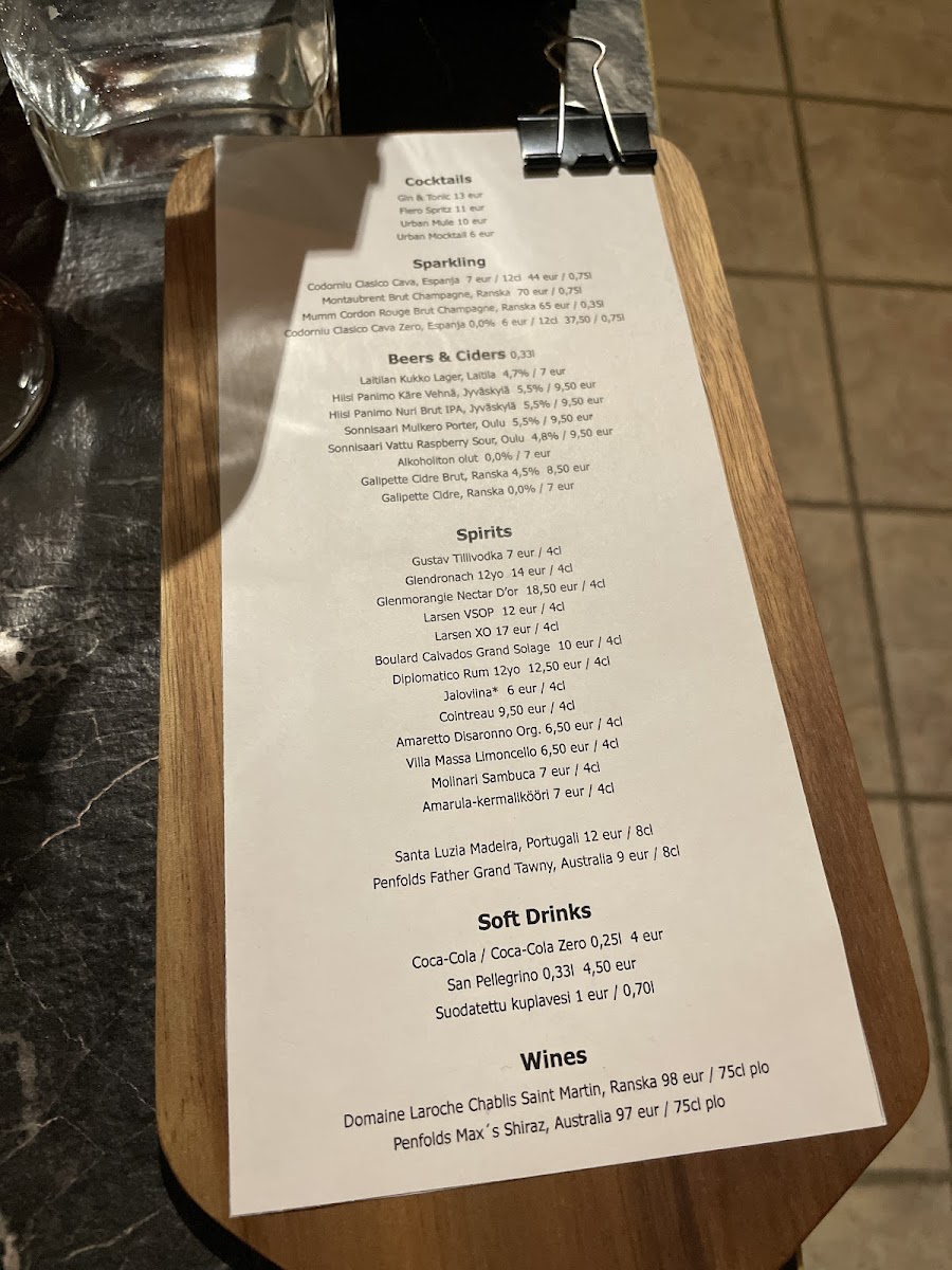 Menu Ravintola Urban-3