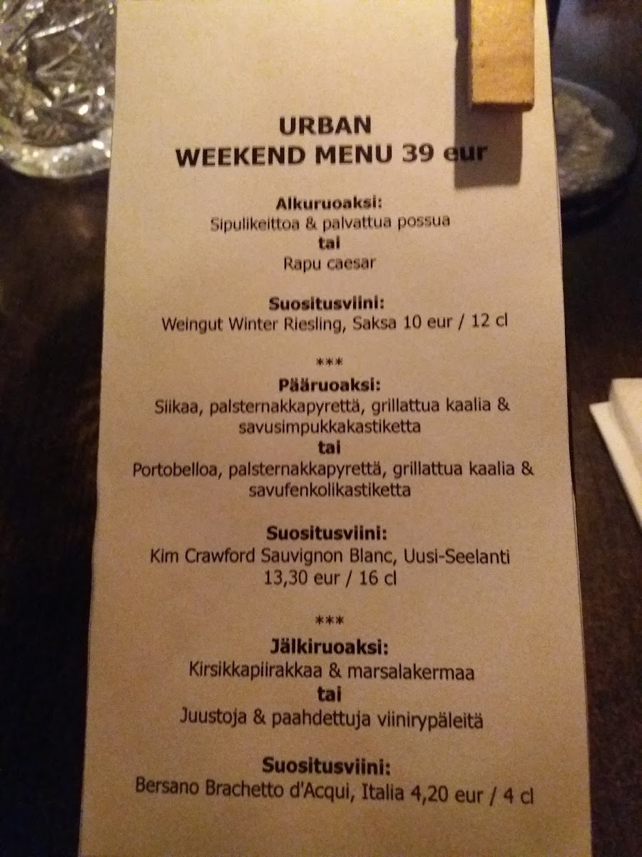Menu Ravintola Urban-5