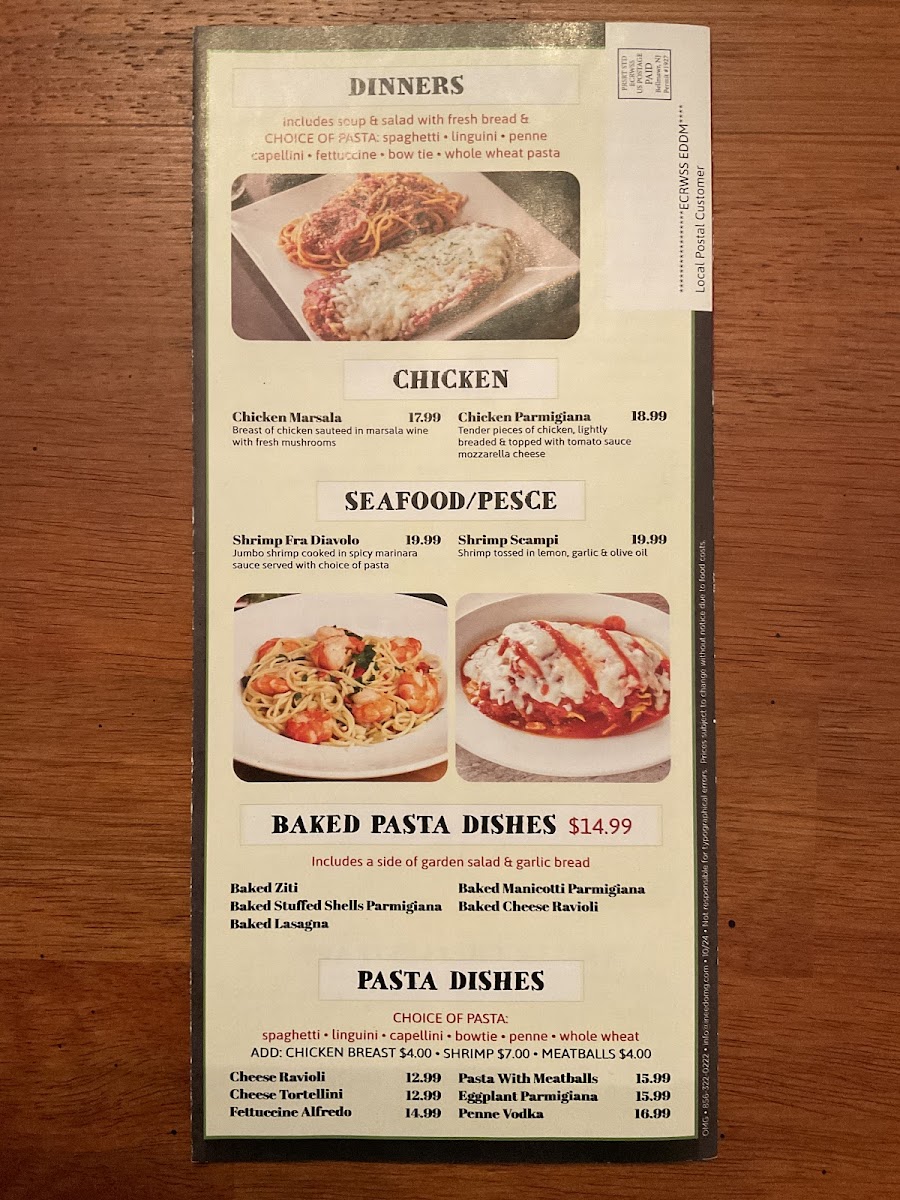 Menu Raymond's Pizza-1