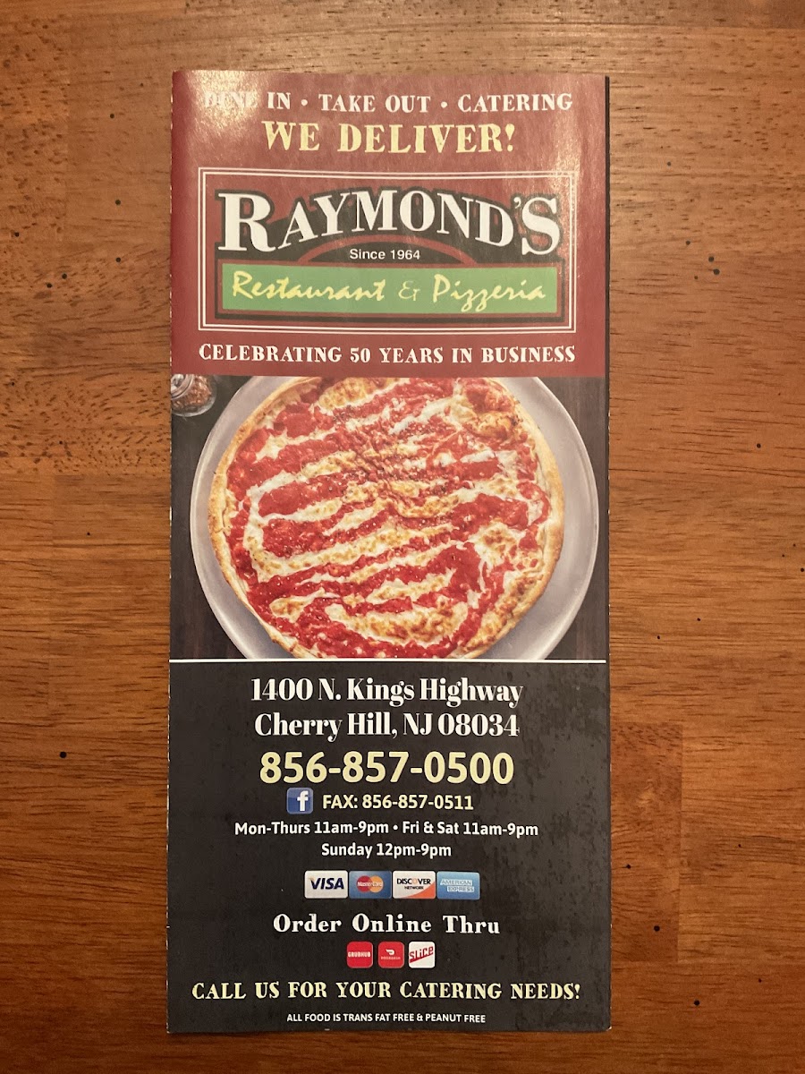 Menu Raymond's Pizza-7