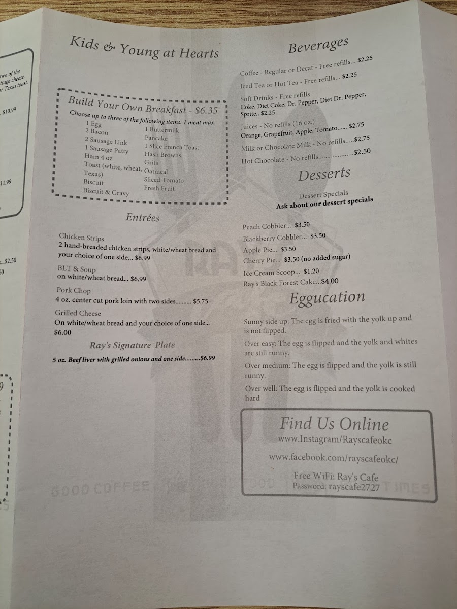 Menu Ray's Cafe-3