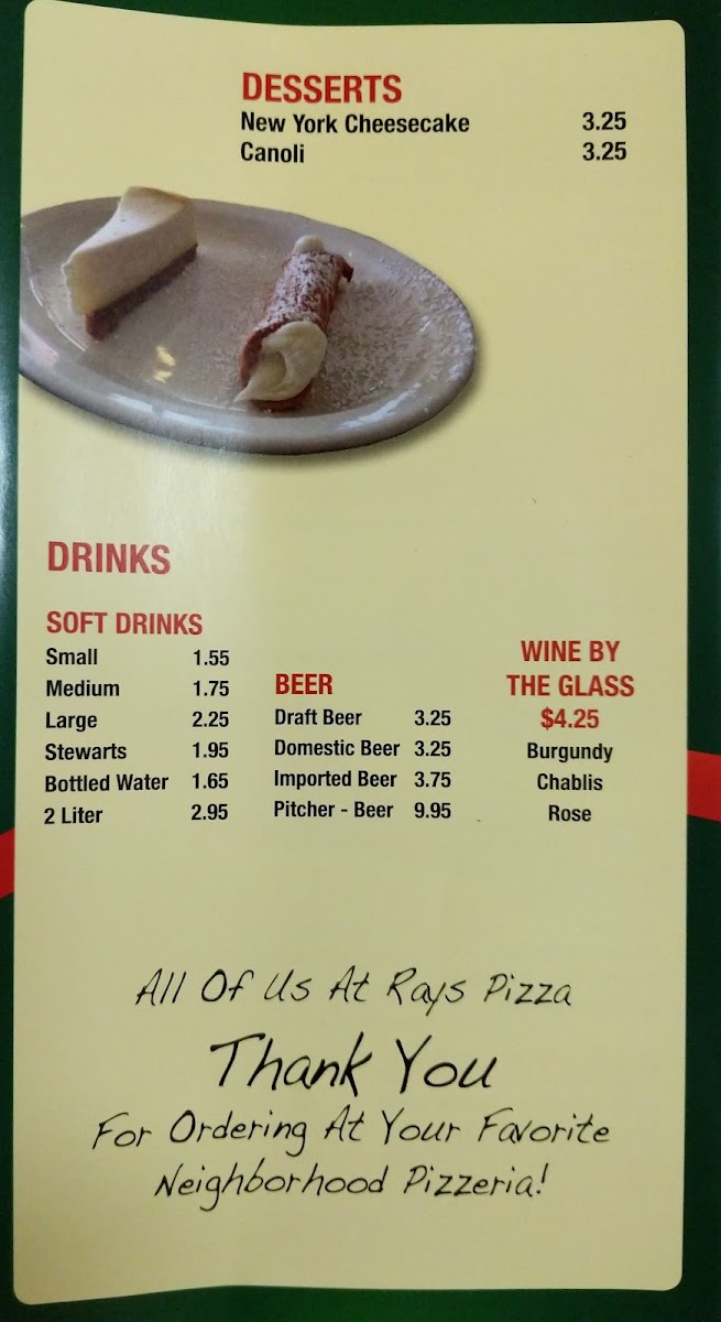 Menu Ray's Pizza-8