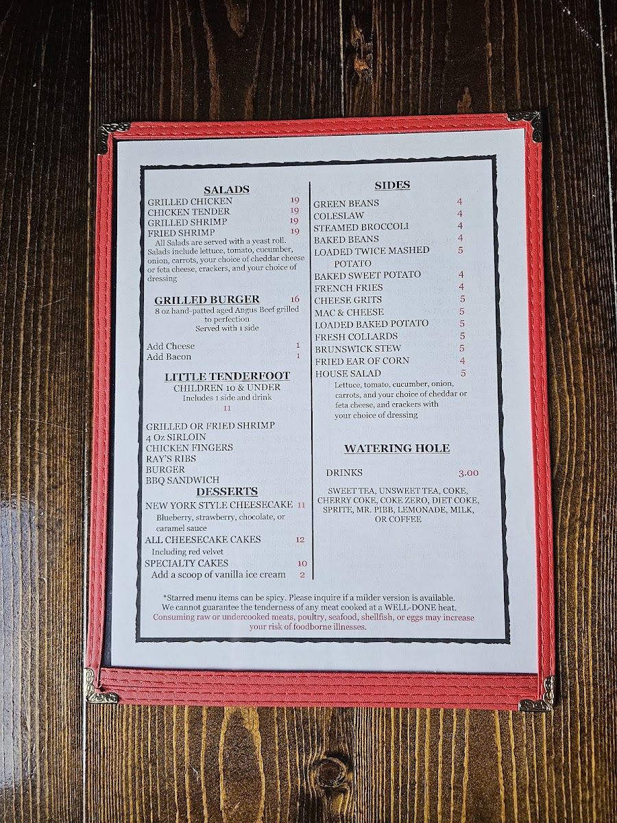 Menu Ray's Steaks & Ribs-1