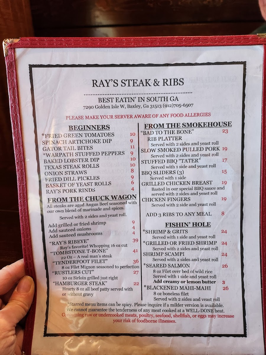 Menu Ray's Steaks & Ribs-4