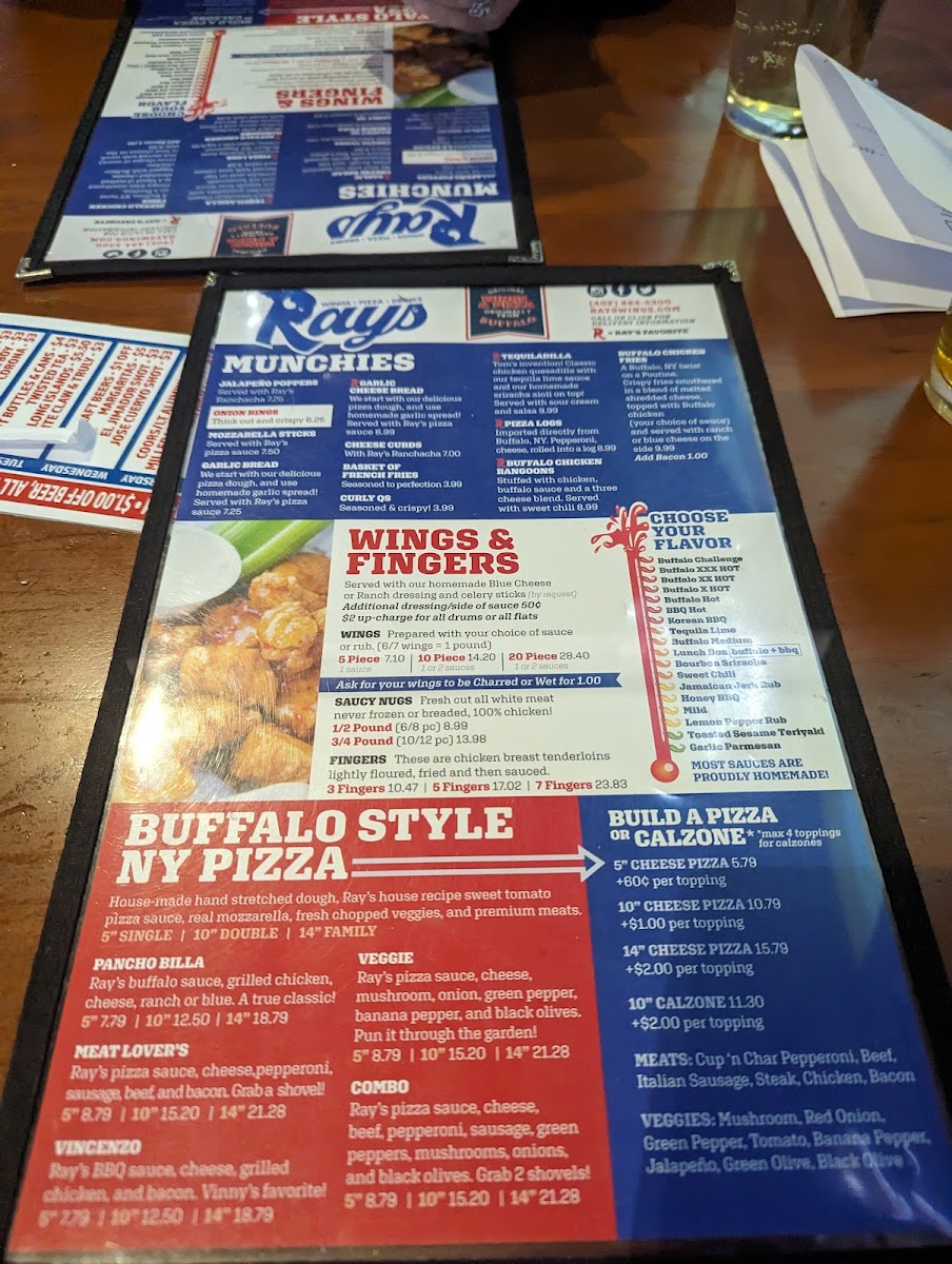 Menu Ray's Wings & Pizza/ray's Original Buffalo Wings-1