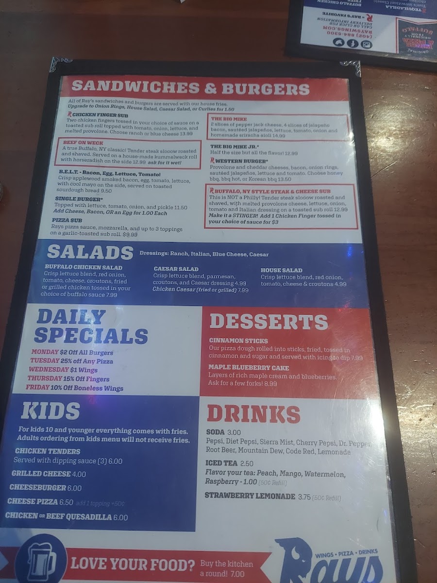 Menu Ray's Wings & Pizza/ray's Original Buffalo Wings-4