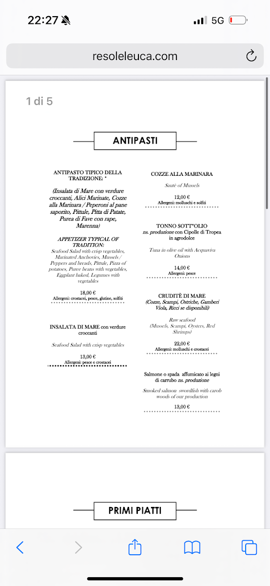 Menu Re Sole-1