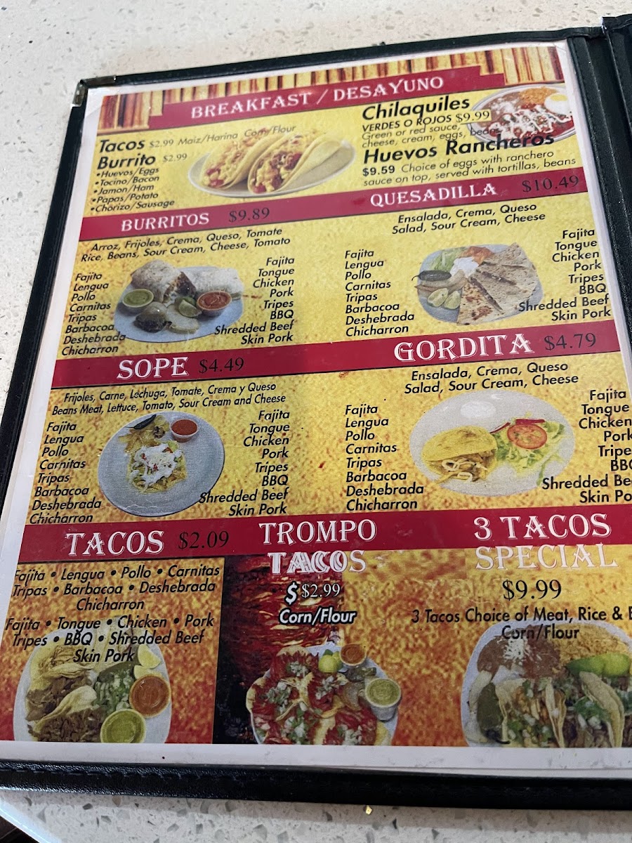 Menu Real Mexican Tacos-3