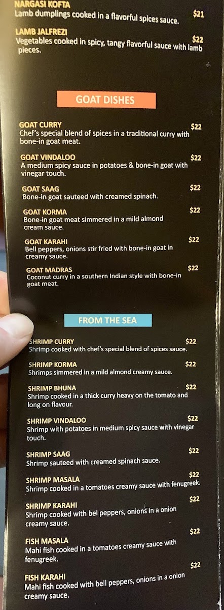Menu Real Taste Of India Bend-10