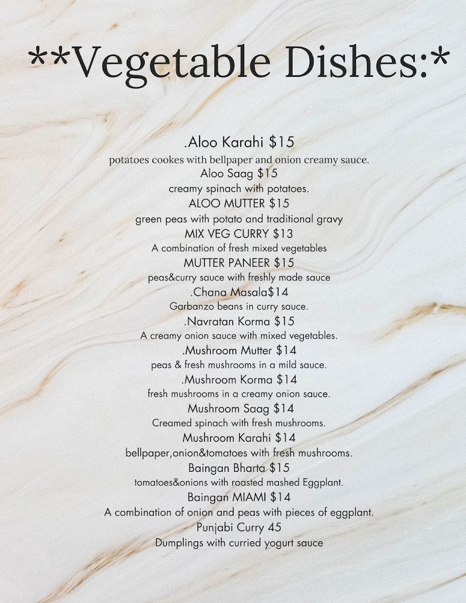 Menu Real Taste Of India Bend-4