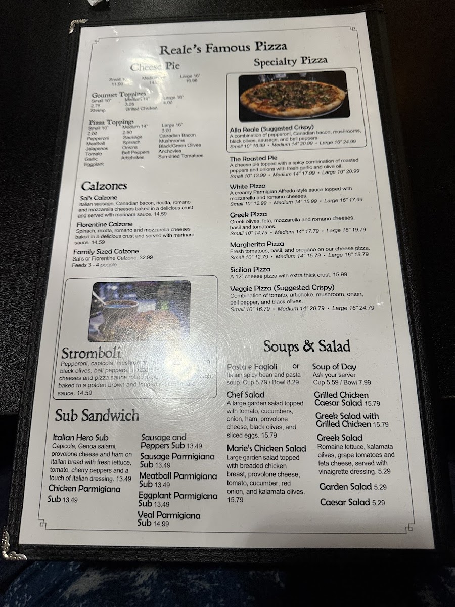 Menu Reale's Italian Cafe-4