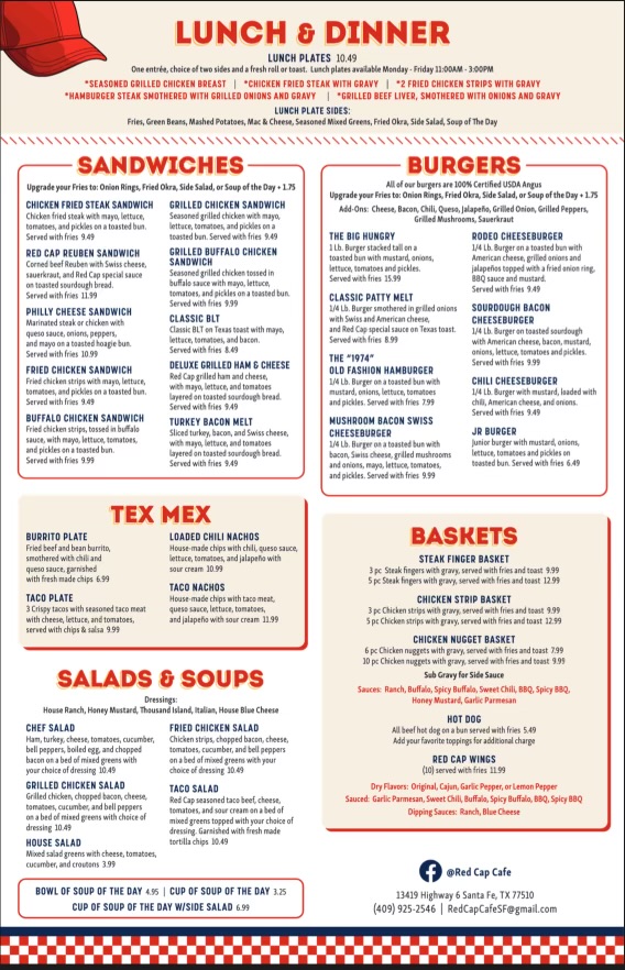 Menu Red Cap Cafe Santa Fe-1