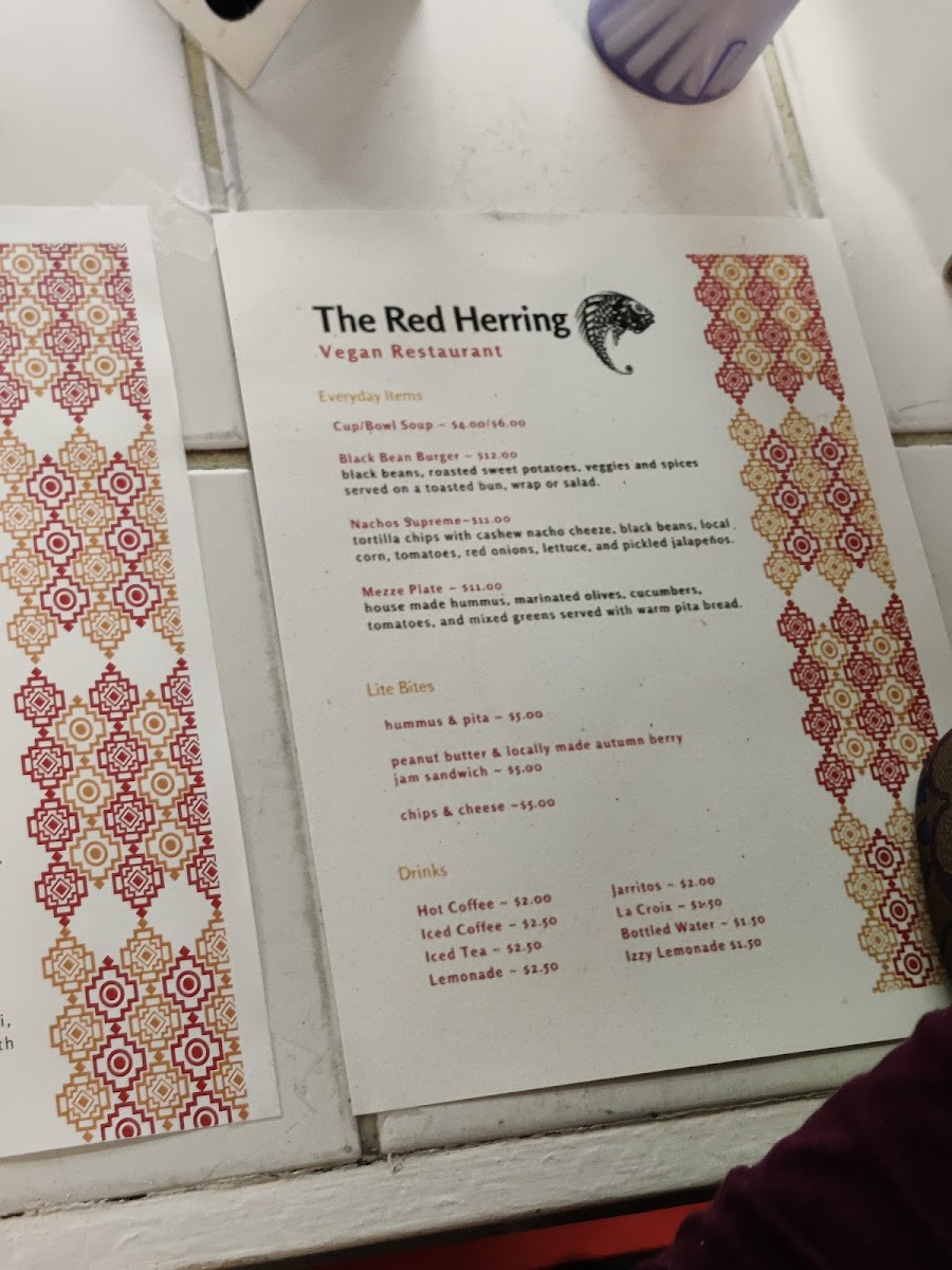 Menu Red Herring Vegetarian Restaurant-2