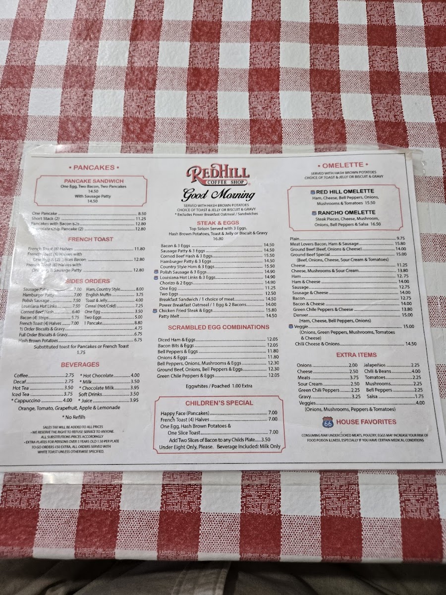 Menu Red Hill Coffee Shop-1