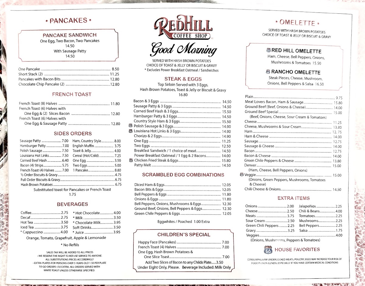 Menu Red Hill Coffee Shop-5