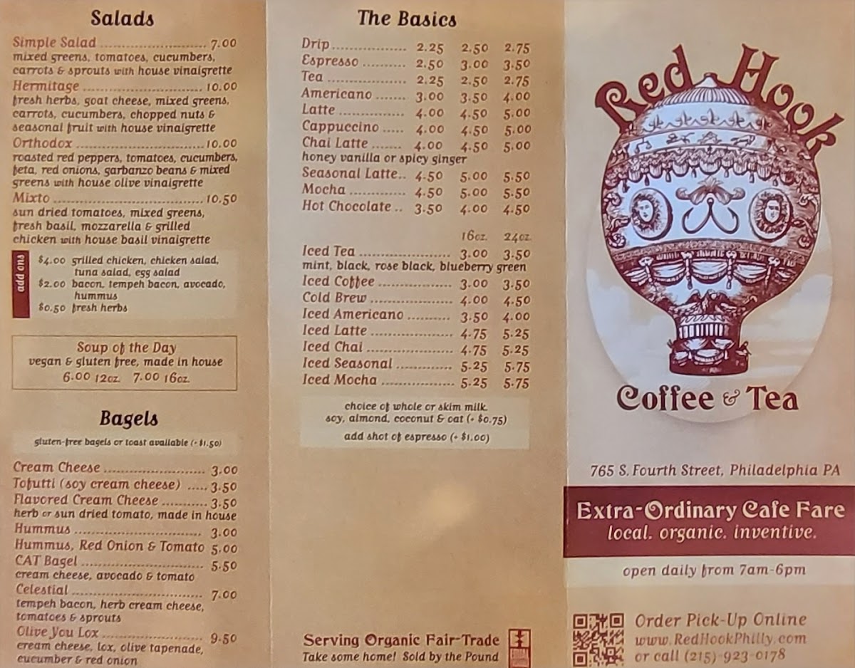 Menu Red Hook Coffee And Tea-3