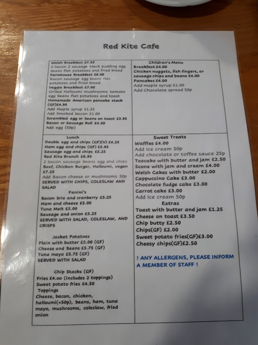 Menu Red Kite Cafe-8