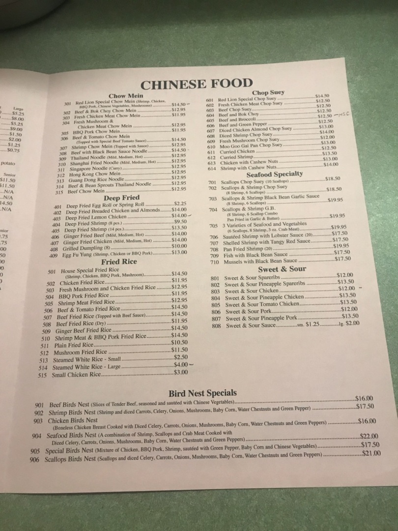 Menu Red Lion Inn-6