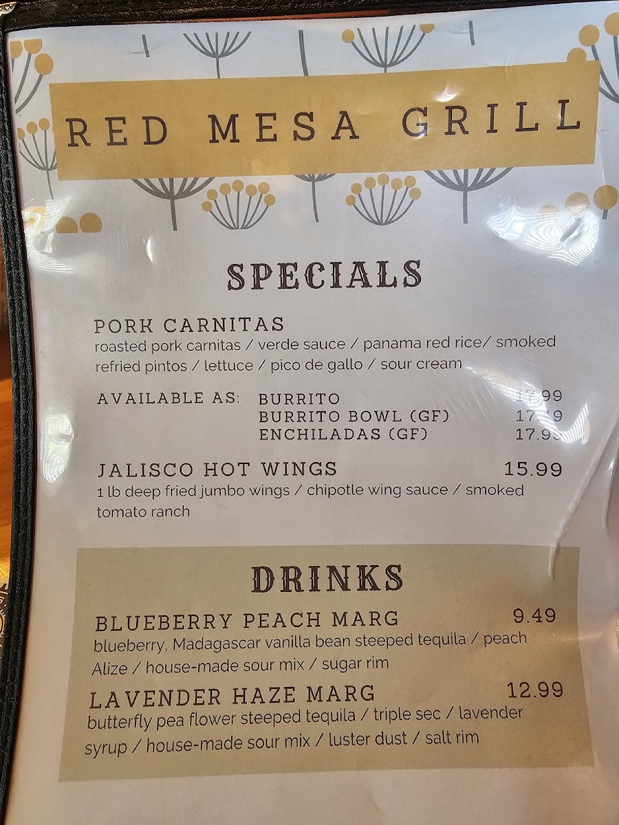 Menu Red Mesa Grill-Traverse City-6