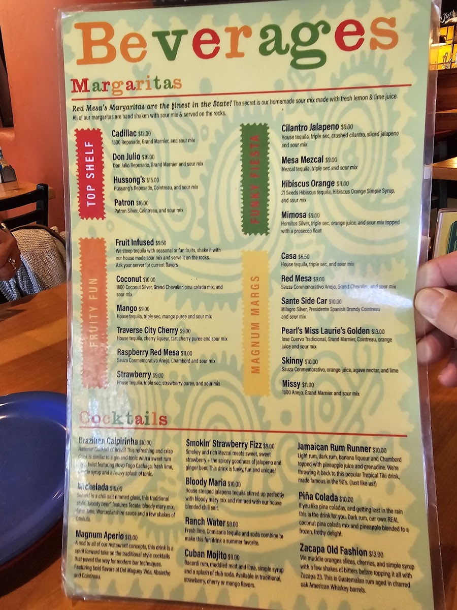 Menu Red Mesa Grill-Traverse City-8