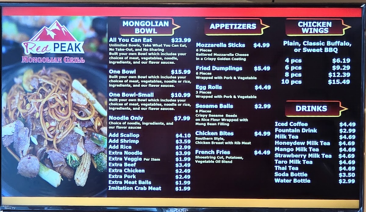 Menu Red Peak Mongolian Grill-1