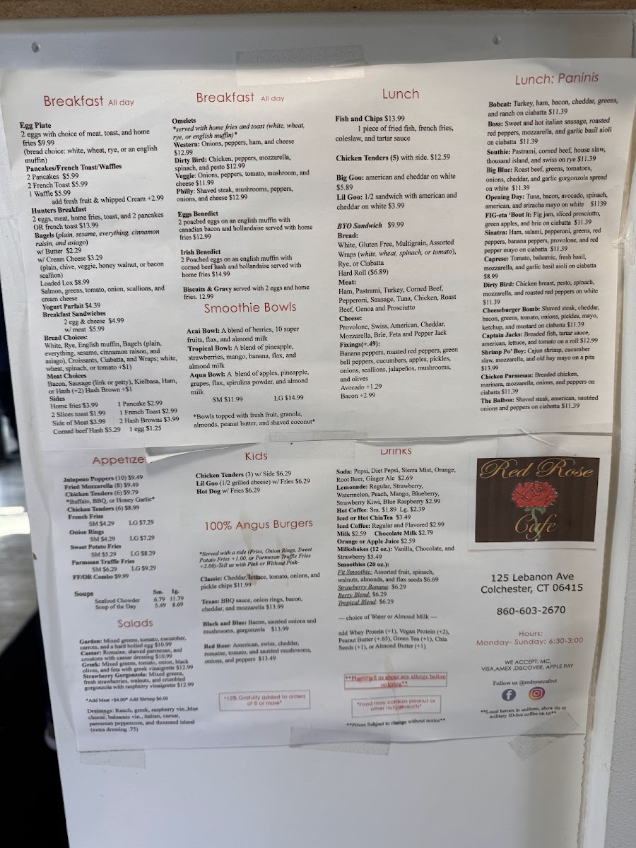 Menu Red Rose Cafe-1