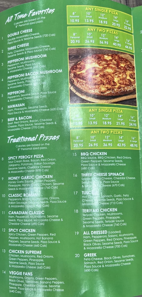 Menu Red Swan Pizza - Kamloops North-10