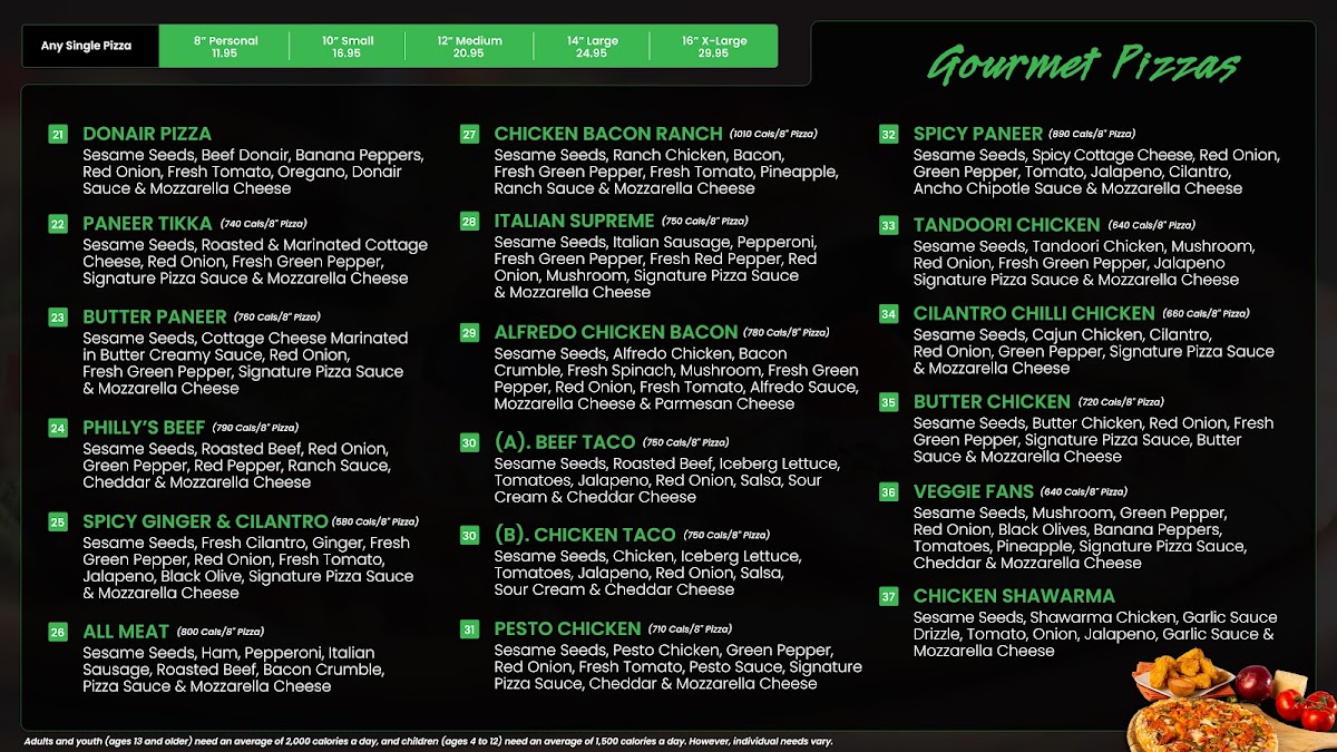 Menu Red Swan Pizza - London East Argyle Mall-2