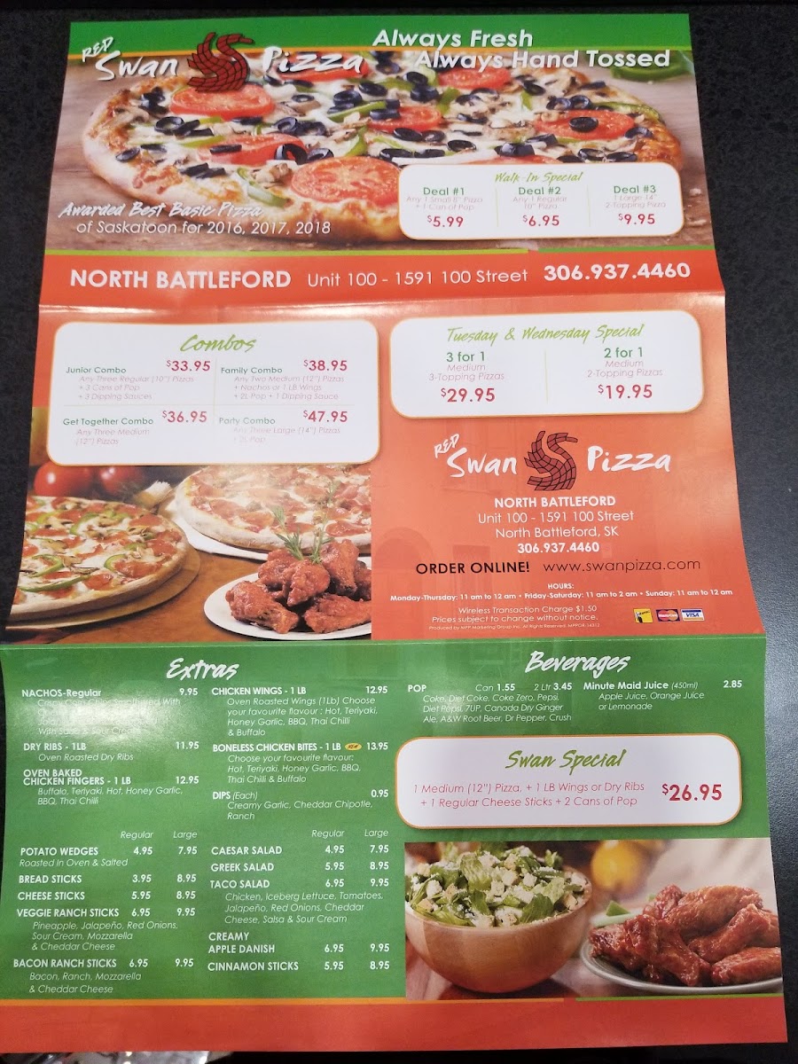 Menu Red Swan Pizza - North Battleford-5