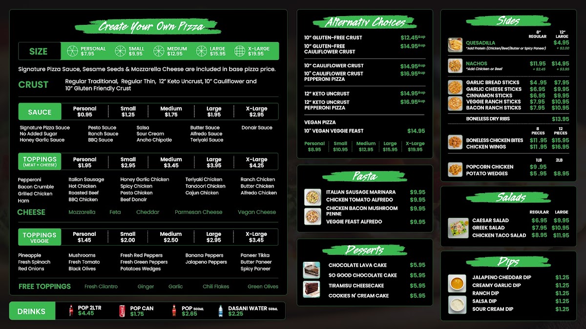 Menu Red Swan Pizza - Red Deer South-2