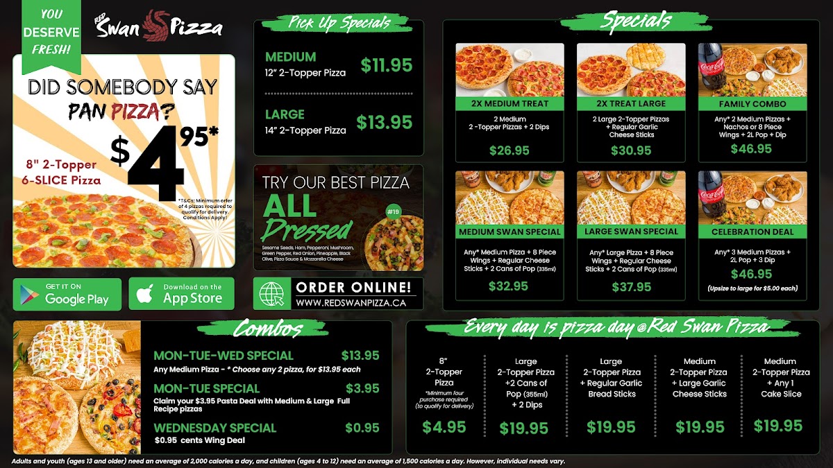 Menu Red Swan Pizza - Red Deer South-3