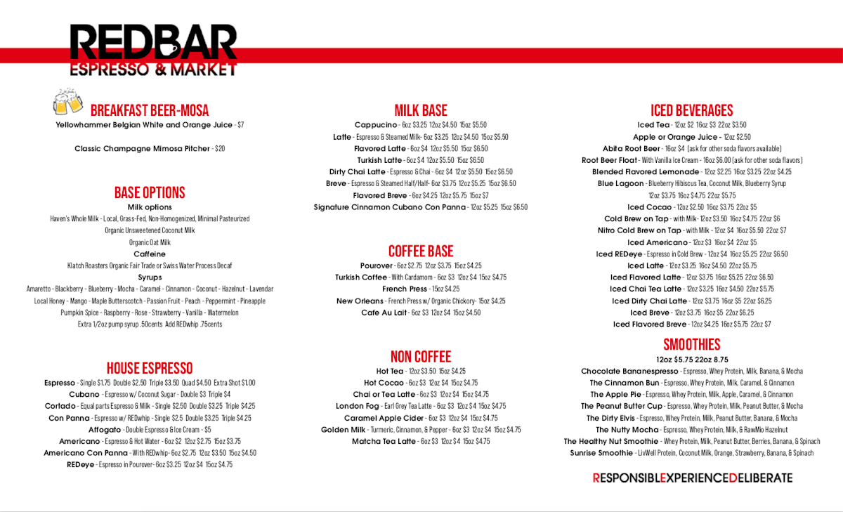 Menu Redbar Espresso & Market Llc-2