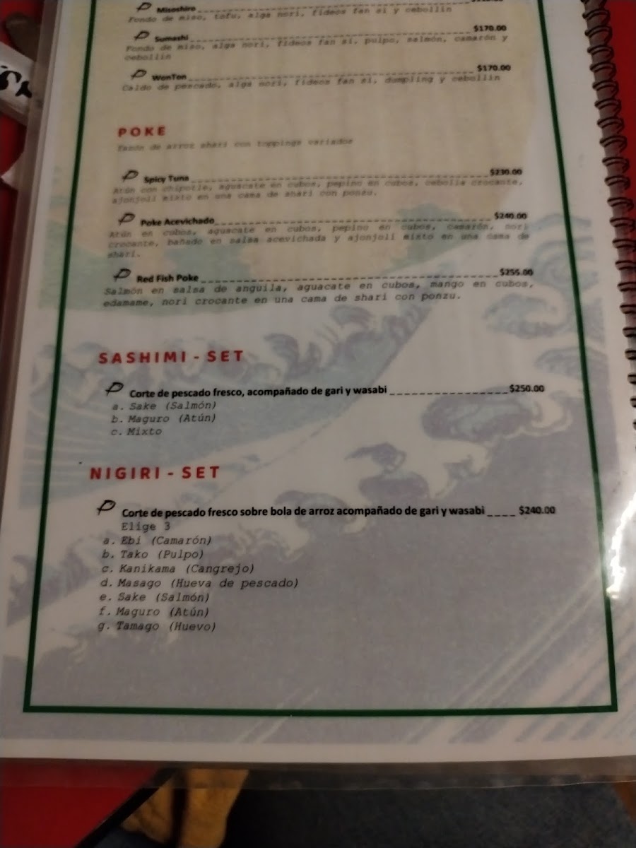Menu Redfish-1