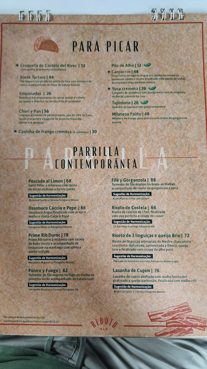 Menu Reduto Bar-4