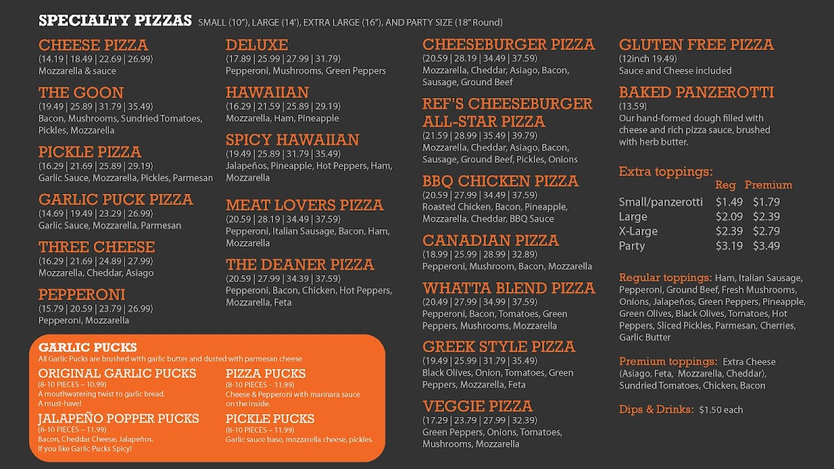 Menu Ref's Pizza & Ice Cream - Stroud-1