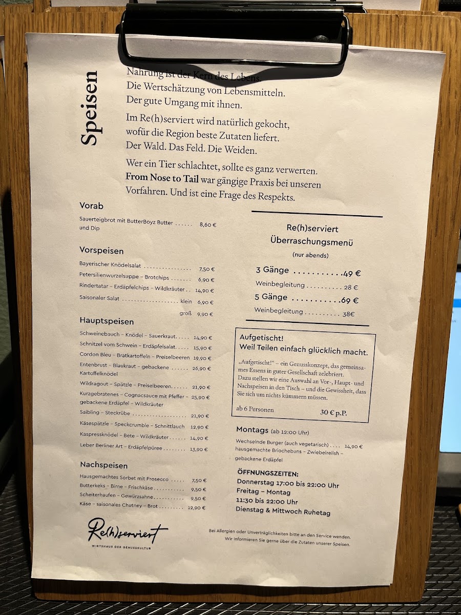 Menu Re(H)Serviert - Wirtshaus Der Genusskultur-3