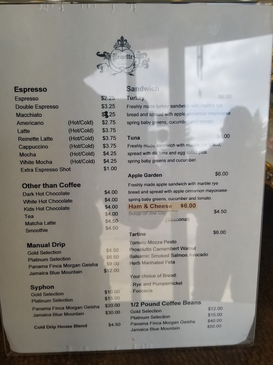 Menu Reinette Café & Patisserie-2