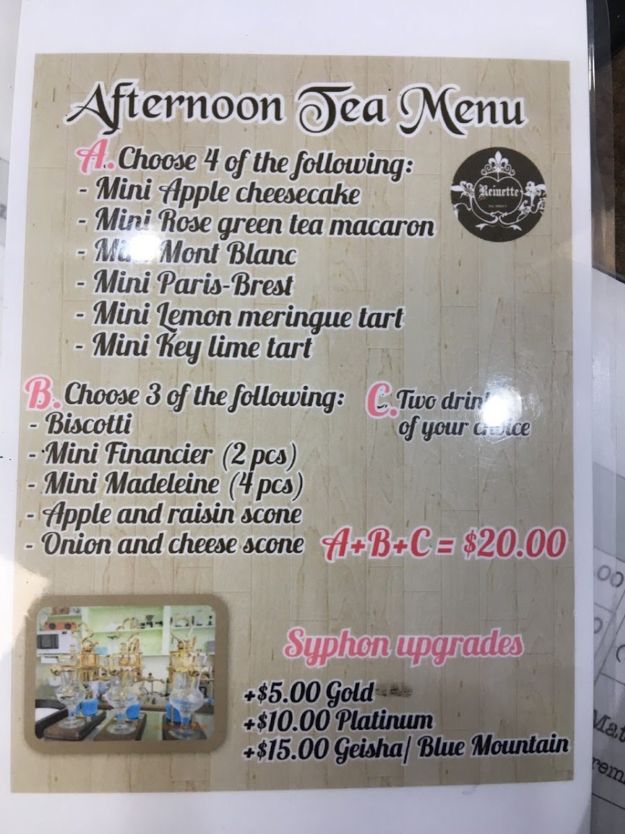 Menu Reinette Café & Patisserie-7