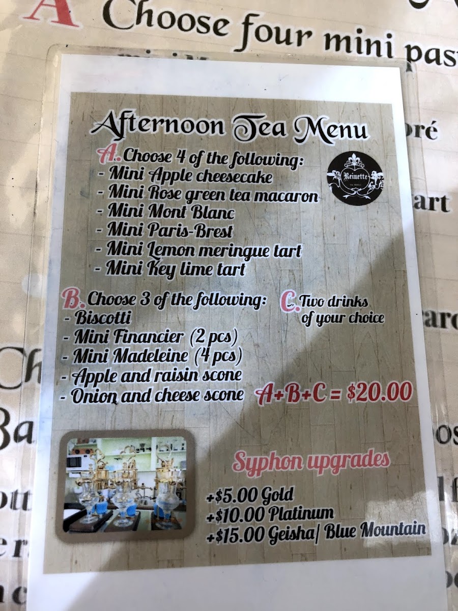 Menu Reinette Café & Patisserie-8