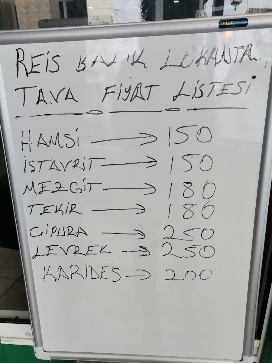 Menu Reis Balık Lokantası-1
