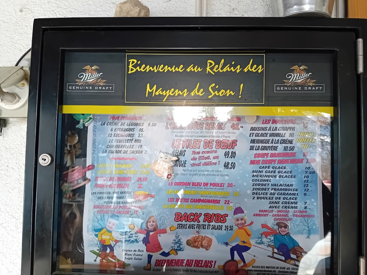 Menu Relais Des Mayens De Sion-1