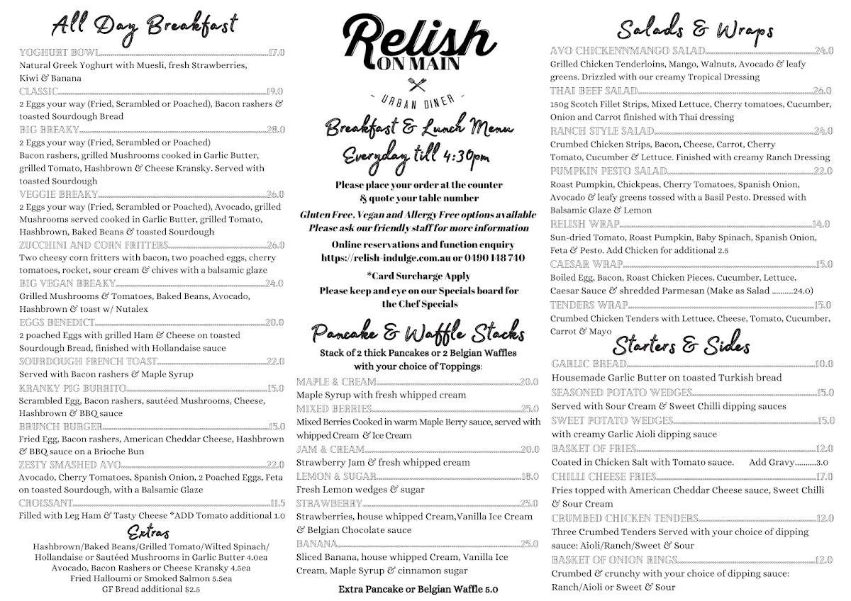 Menu Relish On Main-3