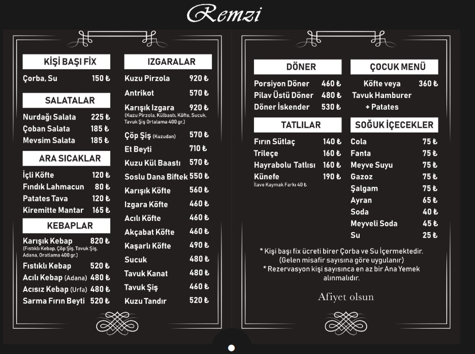 Menu Remzi Et Mangal Kebap-1