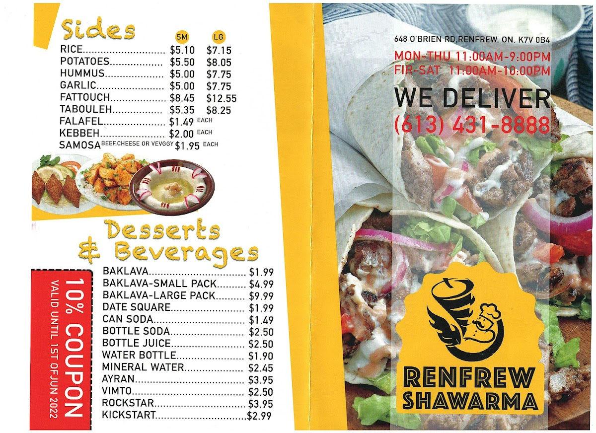 Menu Renfrew Shawarma-2