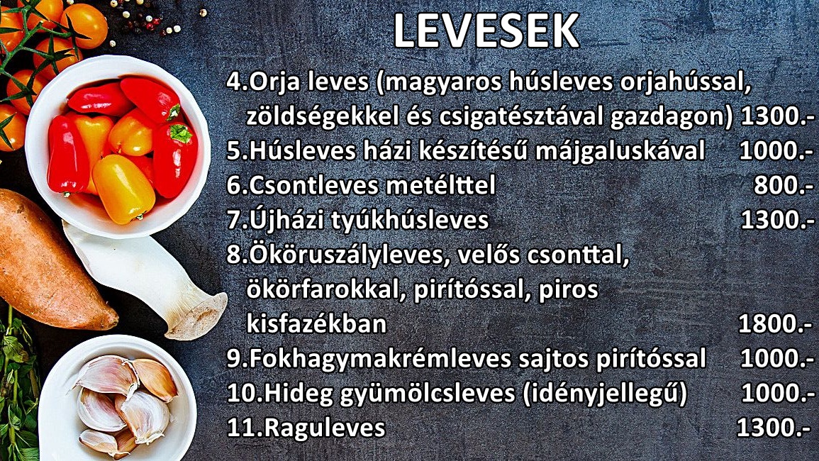Menu Reptér Étterem - Palkó Csárda-9