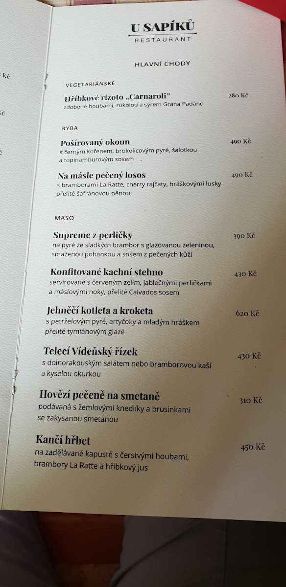 Menu Restaurace A Penzion U Sapíků-5