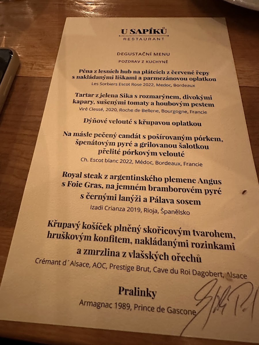 Menu Restaurace A Penzion U Sapíků-8