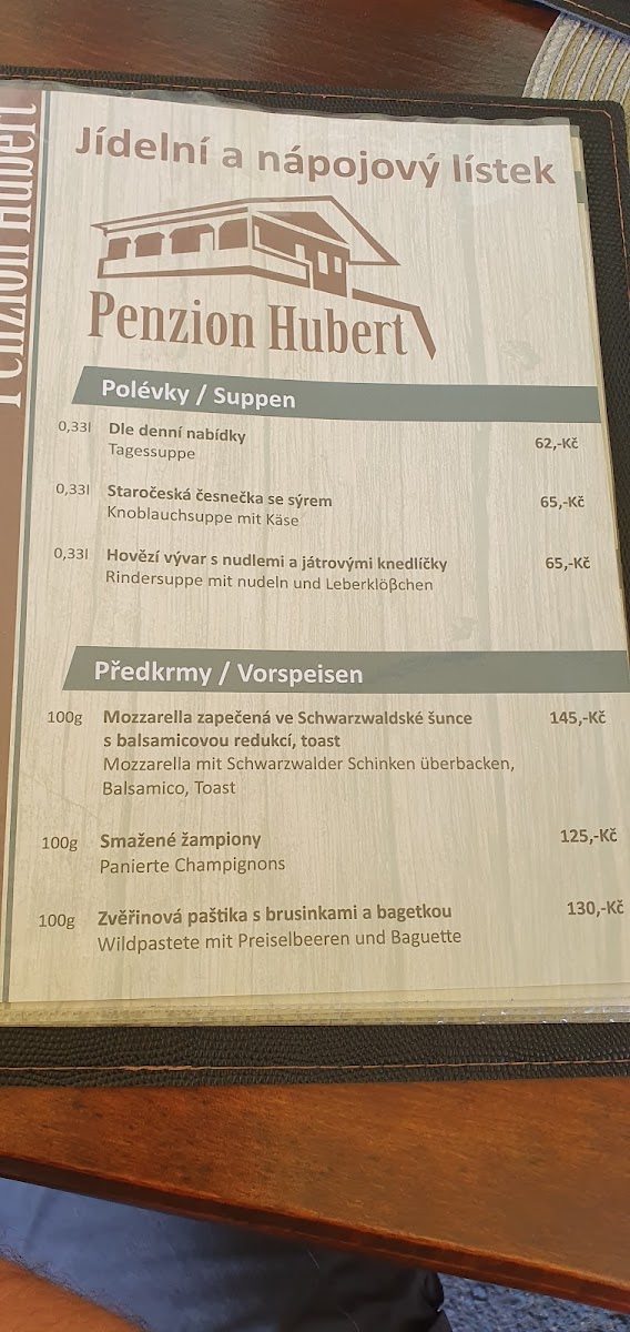 Menu Restaurace Hubert-7