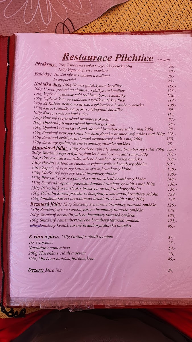 Menu Restaurace Plichtice-3